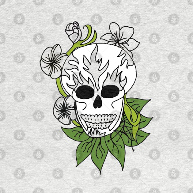 Sugar Skull - Green by Unravel_Unwind